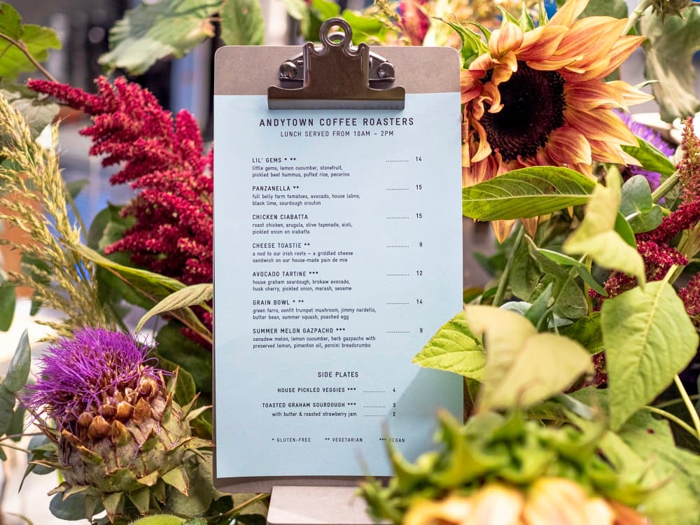 Andytown Coffee Roasters 181 Fremont Food Menu